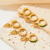 Fashion Earrings Studded With Zircon Stainless Steel – Stylish Gifts — 7