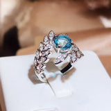Super Peacock Feather Ring Female Opening – Gifts for Her — 5