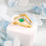 Vintage Leaf Carving Natural Green Chalcedony Ring – Unique Gift Ideas — 4