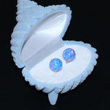 Silver Stud Earrings Opal Feature Colorful – Unique Gift Ideas — 5