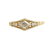 Simple Fashion Square Diamond Golden Ring Creative – Stylish Gifts — 3