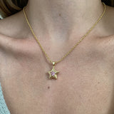 Copper Inlaid Zircon Five Point Star Pendant – Jewelry Gift Ideas — 5