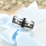 Men's And Women's Fashion Stainless Steel ECG Rings – Stylish Gifts — 2