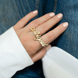 Fashionable Stainless Steel Personalized Double Ring – Practical Gifts — 1