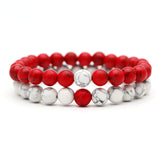 Turquoise Natural Stone Yoga Couple Set Bracelet – Jewelry Gift Ideas — 5
