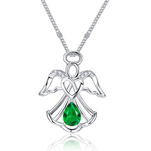 Angel Wings Gemstone Diamond Necklace For Women – Jewelry Gift Ideas — 1