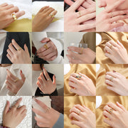 Gold Ring Female Retro Diamond Set Simple French – Gifts for Her — 1