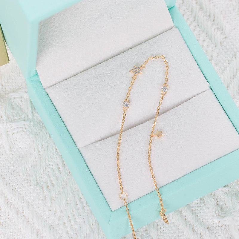 Silver Gilded Zircon Shiny Necklace – Jewelry Gift Ideas — 1
