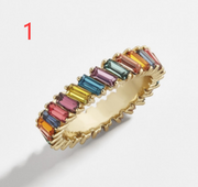 Crystal alloy multi-colored ring – Gift Ideas — 6