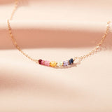 Rainbow Crystal Necklace Collarbone Chain – Jewelry Gift Ideas — 2