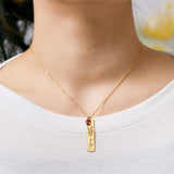 Women's Name Birthday Flower Stone Necklace – Jewelry Gift Ideas — 6