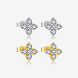 S925 Sterling Silver Stud Earrings Zircon Simple – Birthday Gifts — 5