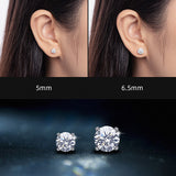 Stud Earrings 925 Sterling Silver 18 Gold Moissanite – Everyday Gifts — 2