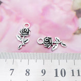 Alloy Antique Silver Rose Pendant Ornament Accessories – Stylish Gifts — 5