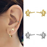 S925 Sterling Silver Mini Turtle Earrings – Meaningful Gifts — 1