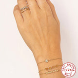 Sterling Silver Minimalist Glossy Letter Bracelet – Jewelry Gift Ideas — 2