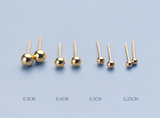 Simple and small golden beads earrings – Everyday Gifts — 2