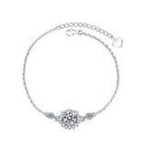 Women's Sterling Silver Sunflower Couple Bracelet – Jewelry Gift Ideas — 3