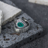Light Luxury Green Treasure Couple Couple Rings – Gifts for Couples — 6