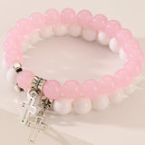Hollow Cross Color Beaded Bracelet – Jewelry Gift Ideas — 3