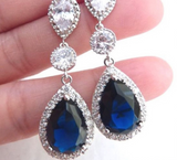 Sapphire crystal diamond earrings – Everyday Gifts — 5