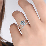 Wrapped Four-Claw Diamond Ring 18k Rose Gold Plated – Meaningful Gifts — 1