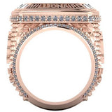 Letter-shaped Electroplated Rose Gold White Diamond – Gifts for Him — 5