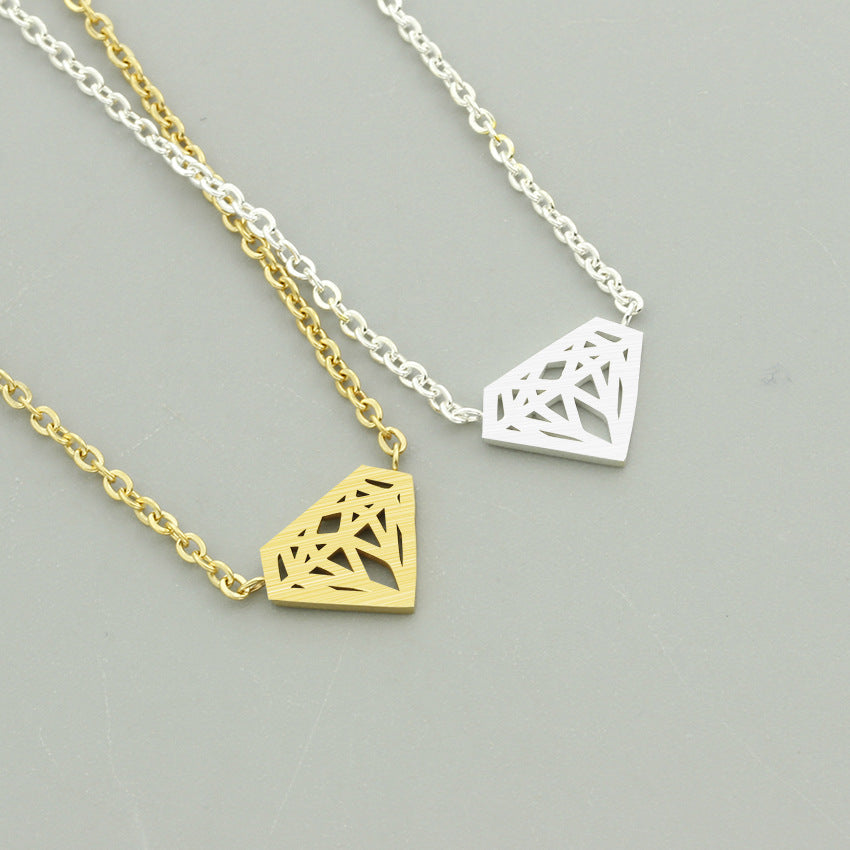 Metal Diamond Ring Pendant Necklace – Jewelry Gift Ideas — 1