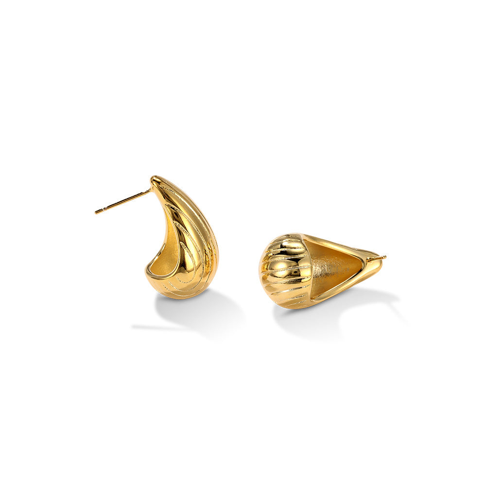 925 Silver Needle Simple Mini Drop-shaped Earrings – Useful Gifts — 1