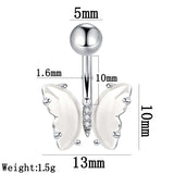 Short Titanium Steel Zircon Small Butterfly – Small Gift Ideas — 20