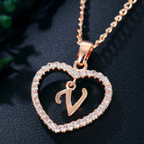 26 Letters Heart-shaped Zircon Pendant Necklace – Jewelry Gift Ideas — 20