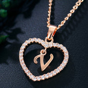 26 Letters Heart-shaped Zircon Pendant Necklace – Jewelry Gift Ideas — 20