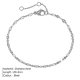 Simple Gold Plated Stainless Steel Anklets Lip Chain – Birthday Gifts — 7