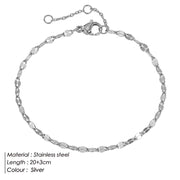 Simple Gold Plated Stainless Steel Anklets Lip Chain – Birthday Gifts — 7