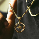 Stainless Steel Compass Circular Necklace – Jewelry Gift Ideas — 9