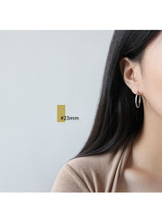 100% S925 Sterling Silver Simple Hollow Earrings – Small Gift Ideas — 8