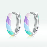 Korean Wind Rainbow Love Silver Earrings – Gifts for Couples — 5