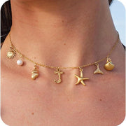 26 Bamboo Letter Necklace Starfish Shell Conch – Jewelry Gift Ideas — 16