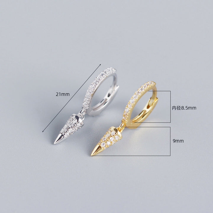 S925 Sterling Silver Geometric Tapered Diamond – Meaningful Gifts — 1