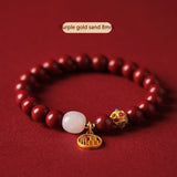 Raw Ore Cinnabar Bracelet Natural For Women – Jewelry Gift Ideas — 11
