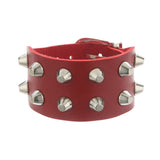 Metal Rock Double Row Flat Rivet Bracelet PU – Jewelry Gift Ideas — 18