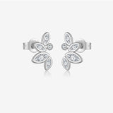 S925 Sterling Silver Leaves Ear Studs Simple – Useful Gifts — 3