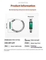 Fashion Crater Texture Green Stone Earrings – Stylish Gifts — 8