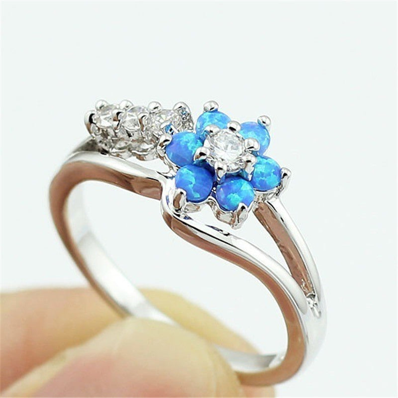 Flower Ring Women's Synthetic Ornament – Gifts for Her — 1