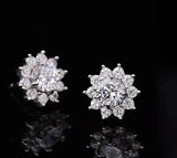Mosang Couple Sun Flower Earrings Single Diamond – Gifts for Couples — 1