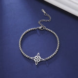 Titanium Steel Cut Hollow Witch Knot Bracelet – Jewelry Gift Ideas — 9