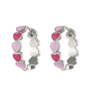 Colorful Oil Necklace Love Heart Earrings Women – Jewelry Gift Ideas — 14