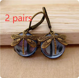 Vintage Dragonfly Earrings Fashion Gold Color Metal – Gifts for Her — 2