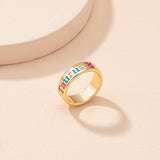 Oil Dripping Twelve Constellation Free Size Rings – Birthday Gifts — 7