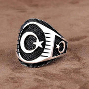 The Moon Falls In Love With The Stars Men's Ring – Gifts for Him — 1